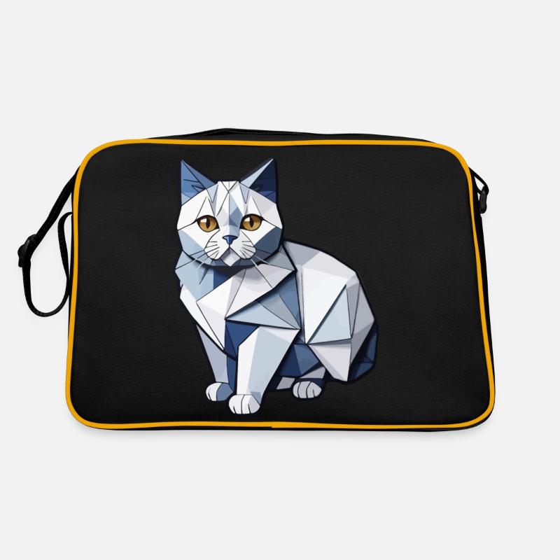 Britisch Kurzhaar Katze Origami Retro Tasche