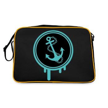 Anchor Icon Blobs - Retro Bag - black/gold - Back