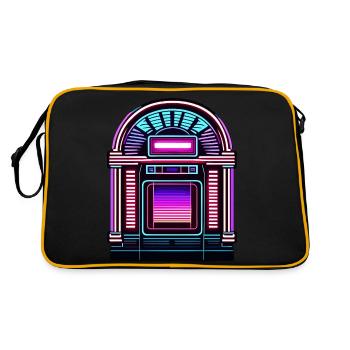 Jukebox / Automate musical / Rétro / années 50 - Sac Retro - noir/or - Dos