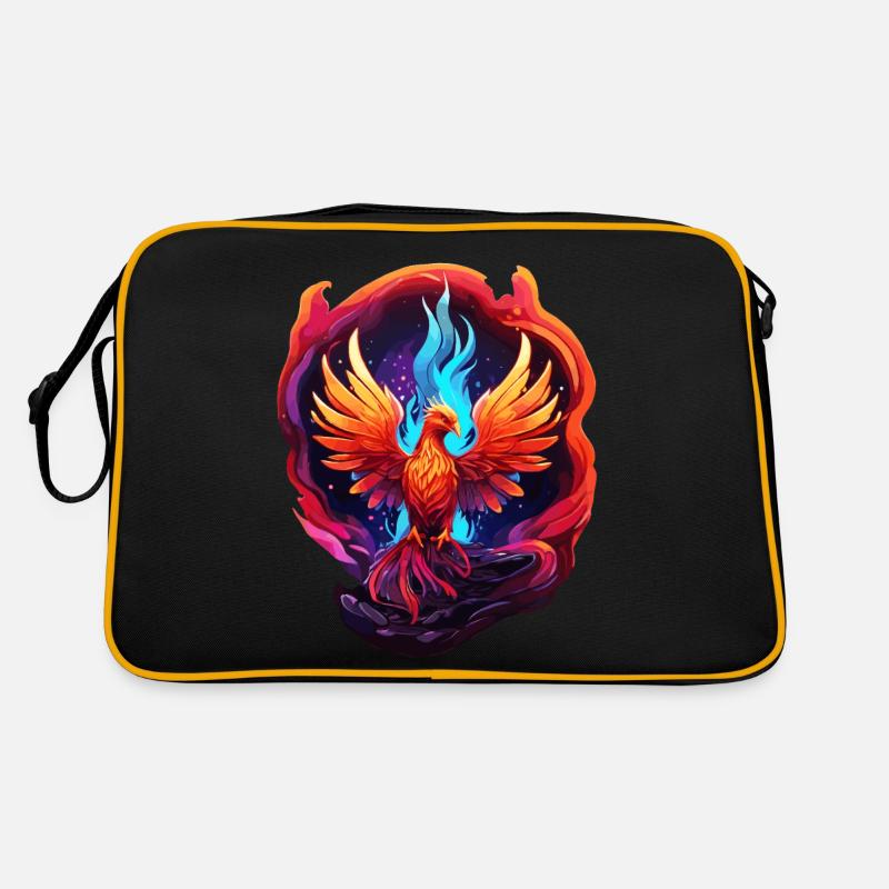 Phönix - Retro Tasche - Schwarz/Gold