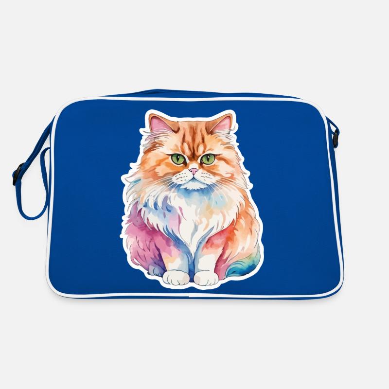 Perserkatze Wasserfarben Retro Tasche