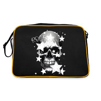 Conception de crâne rocheux - Sac Retro - noir/or - Dos