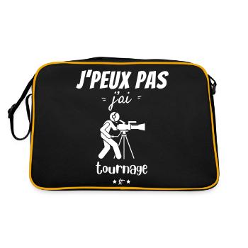 J peux pas j ai tournage - Sac Retro - noir/or - Dos