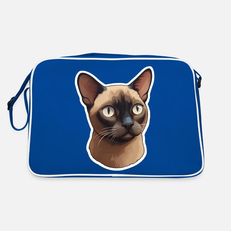 Burma-Katzenkopf Retro Tasche