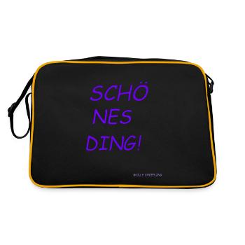 Schönes Ding! Schö - Nes - Ding! Wolly Sheepling - Retro Tasche - Schwarz/Gold - Hinten