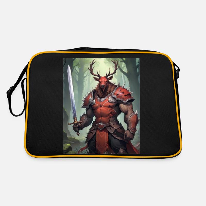 A monstrous behemoth beast a red deer as fantasy Retro Bag