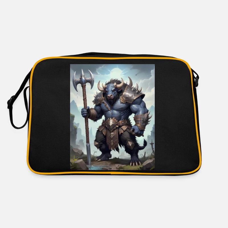 Ein monströses Ungetüm, ein Wasserbüffel Retro Tasche