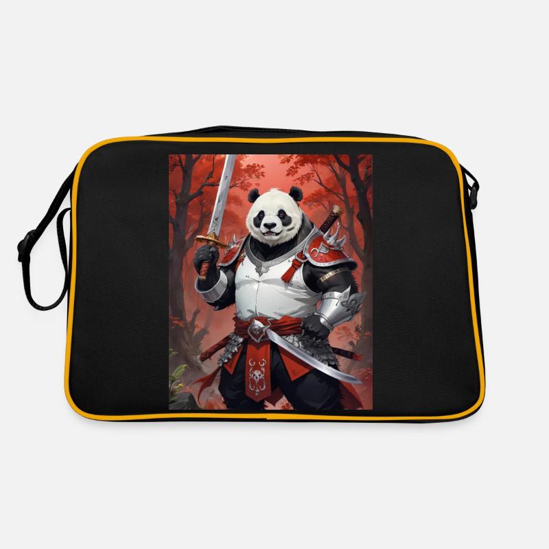 Ein monströses Ungetüm, ein Pandabär, Samurai Retro Tasche
