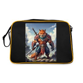 A monstrous behemoth beast a red fox as fantasy - Retro Bag - black/gold - Back