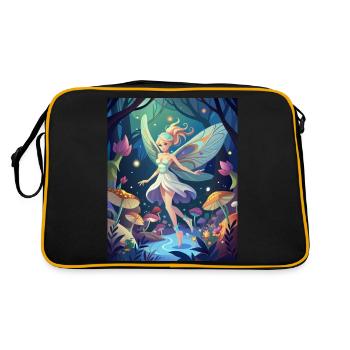 Magical guardian fairy in the magical forest - Retro Bag - black/gold - Back