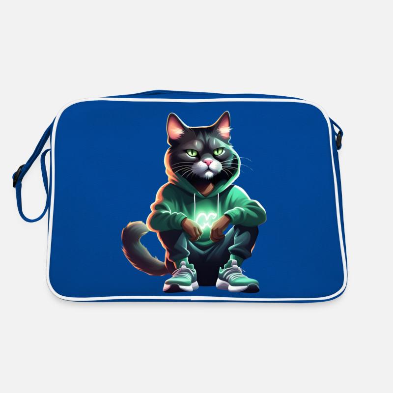 Chat Hip Hop Noir Sac Retro