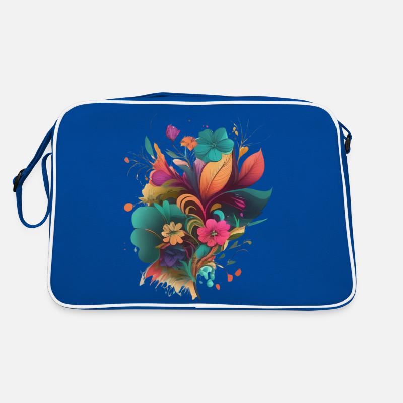 Abstrakte florale Explosion Retro Tasche