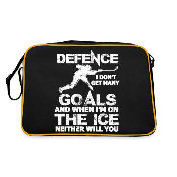 En défense, je ne marque pas beaucoup de buts et quand je suis sur le terrain, je ne marque pas beaucoup de buts - Sac Retro - noir/or - Dos