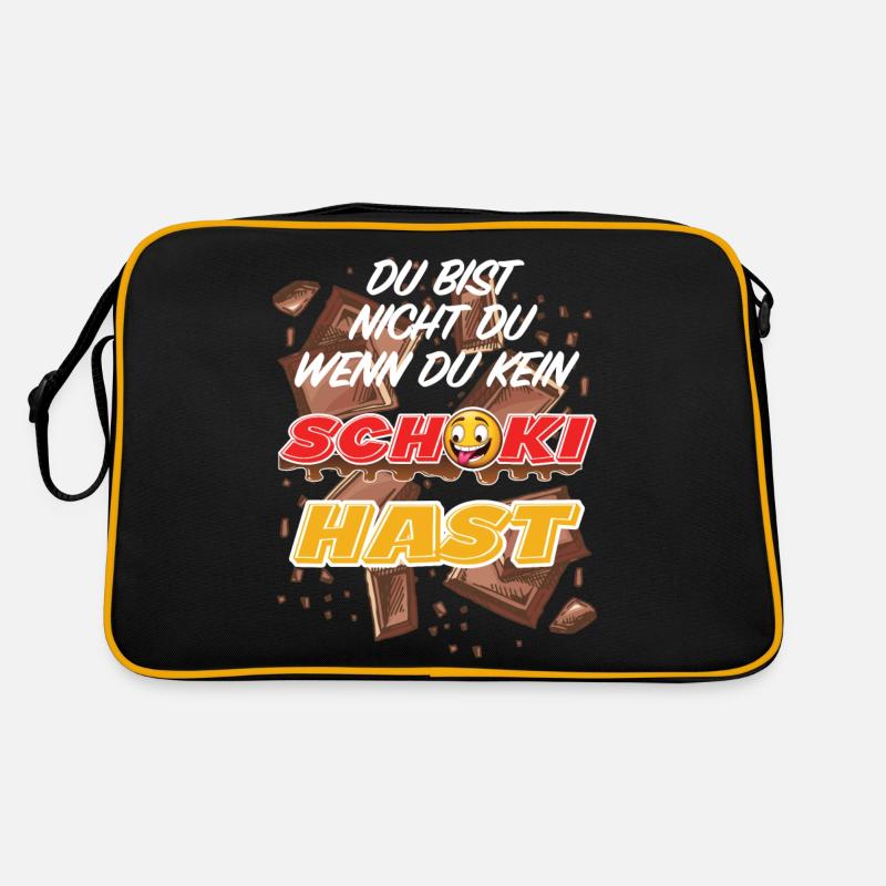 Lustiger Schokoladen Schoki Spruch - Du bist nicht Retro Tasche