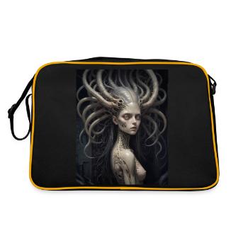 Außerirdischer Parasit übernahm die Kontrolle über ein weibliches Monster - Retro Tasche - Schwarz/Gold - Hinten