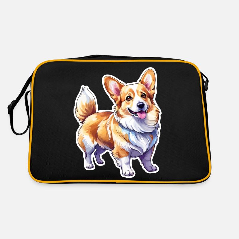 Welsh Corgi Pembroke Aquarelle Sac Retro
