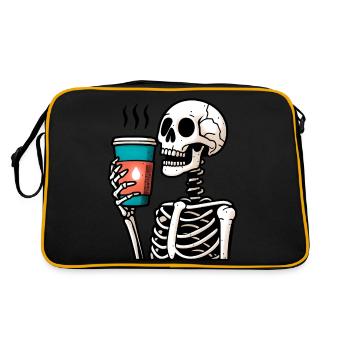 Caffé Os Tee - Retro Tasche - Schwarz/Gold - Hinten