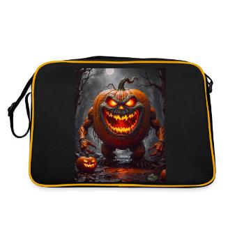 vegetables Apocalypse Monster giant pumpkin - Retro Bag - black/gold - Back