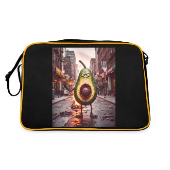 vegetables downfall Apocalypse Monster avocado - Retro Bag - black/gold - Back