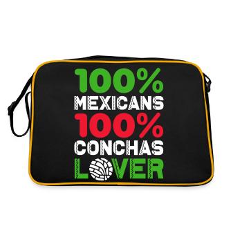 mexicans 100 per cent conchas lover Design - Retro Bag - black/gold - Back