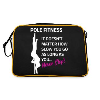 Pole Dance Sayings Learn to Dance Silhouette Dancer - Retro Bag - black/gold - Back
