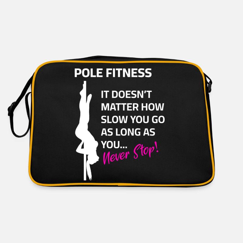Pole Dance Sprüche tanzen lernen Silhouette Tänzer Retro Tasche