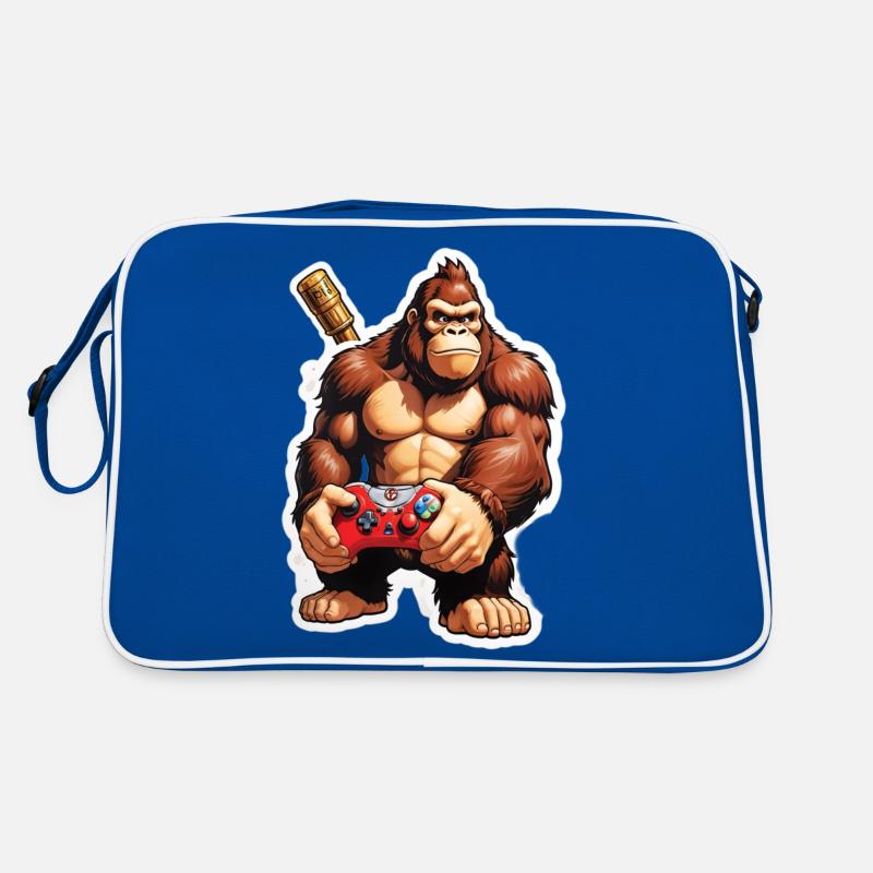 Retro Gamer Gorilla mit Controller Konsolenspiele Retro Tasche