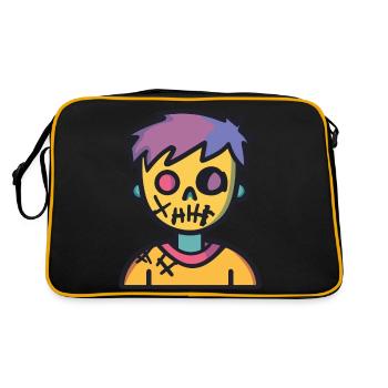 Zombie Halloween Effrayant - Sac Retro - noir/or - Dos