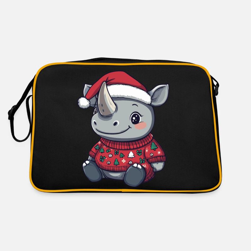 Noël Rhinocéros Sac Retro