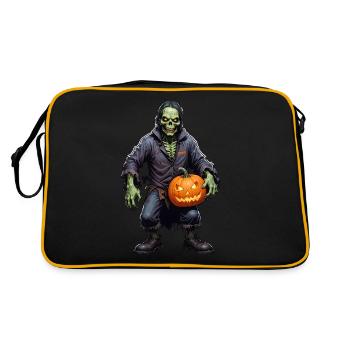 Halloween - Zombie Horror Horror with Pumpkin - Retro Bag - black/gold - Back