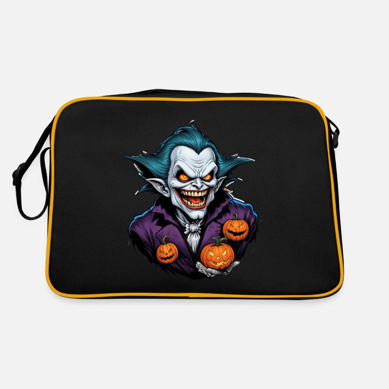 Halloween - Vampire Bloodsucker Horror with Pumpkin Retro Bag