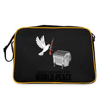 Agent œuvrant pour la paix dans le monde - Sac Retro - noir/or - Dos