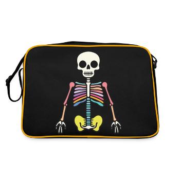Icône squelette d’Halloween - Sac Retro - noir/or - Dos