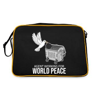 Agent œuvrant pour la Paix dans le Monde - Dove of Peace - Sac Retro - noir/or - Dos
