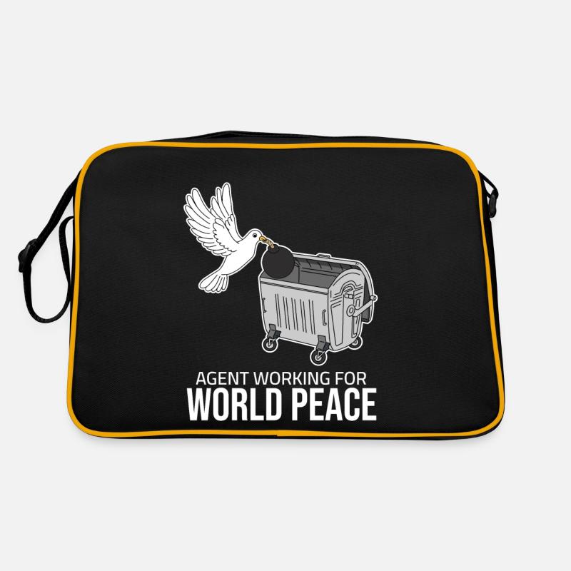 Agent working for World Peace - Friedenstaube Retro Tasche