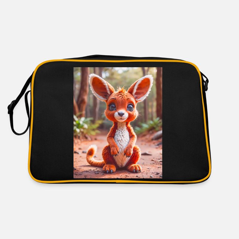süßes australisches Tier Down Underred Känguru Retro Tasche