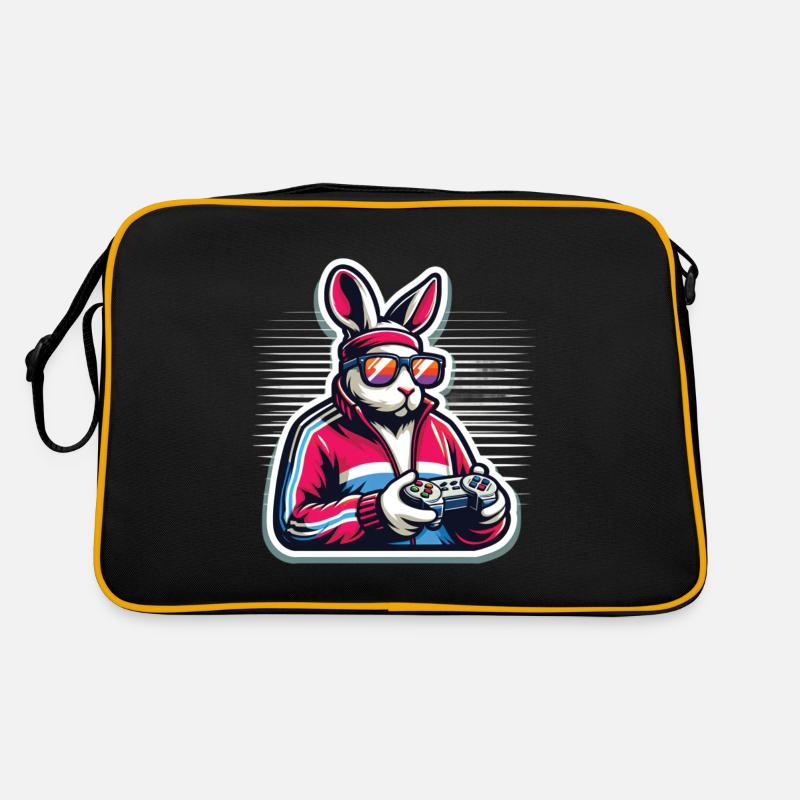 Cooler Gamer Hase Mit Controller Retro Tasche