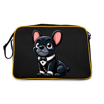 bouledogue français chic - Sac Retro - noir/or - Dos