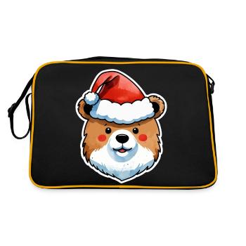 Dessin de Noël Ours - Sac Retro - noir/or - Dos