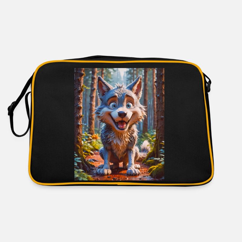 Animaux super mignons dans une forêt – Loup Sac Retro