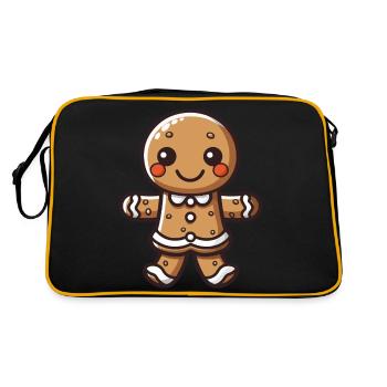 Gingerbread man - Retro Bag - black/gold - Back