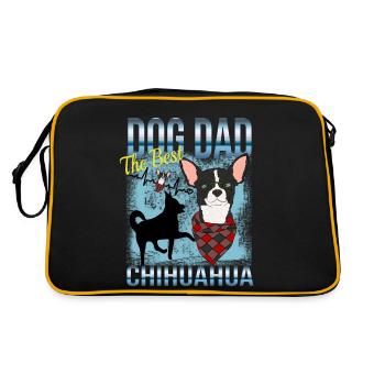 Propriétaire de chihuahua - Le meilleur papa de chien - Sac Retro - noir/or - Dos