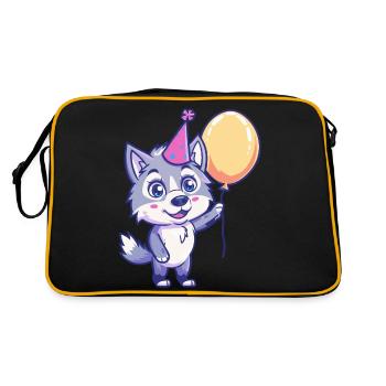 Bande dessinée d’anniversaire de loup - Sac Retro - noir/or - Dos