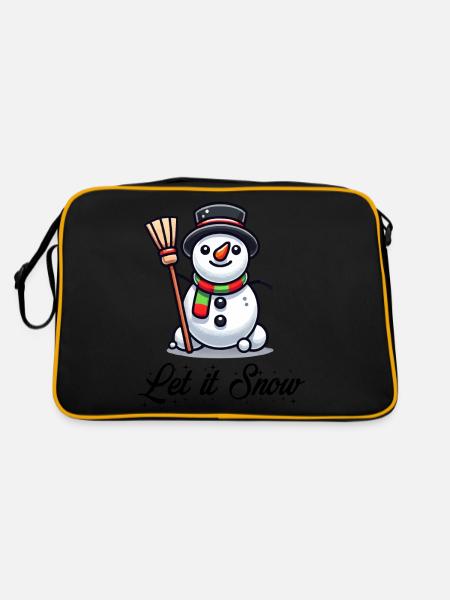 Bonhomme de neige Bande dessinée - Sac Retro - noir/or - Dos