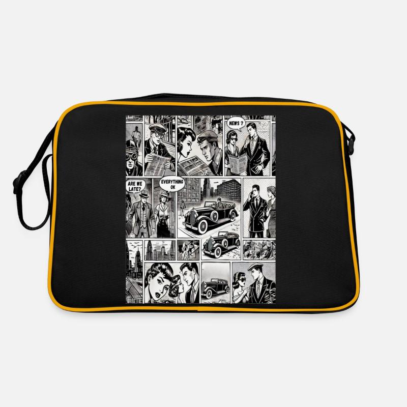 Retro Comic Zeitungsausschnitt– Vintage Newspaper Retro Tasche
