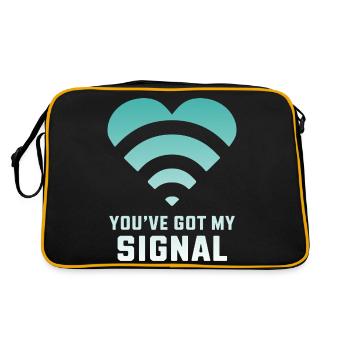 You've got my signal - Retro Bag - black/gold - Back