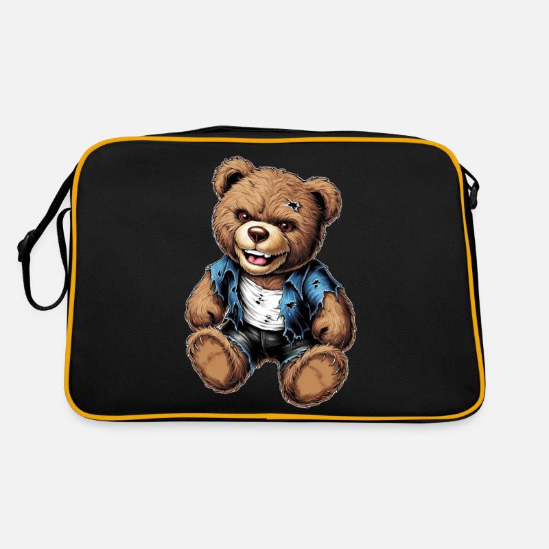 Teddy - Rock on ! - Retro Bag - black/gold