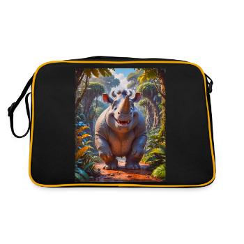 animaux africains super mignons – Meerkat - Sac Retro - noir/or - Dos