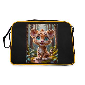 animaux africains super mignons – Léopard - Sac Retro - noir/or - Dos
