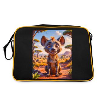 Animaux africains super mignons – Harpie - Sac Retro - noir/or - Dos